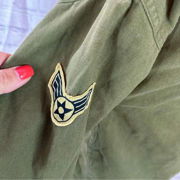 the roaster life co. military inspired olive green jacket sz XS grunge indie - Picture 5 of 12